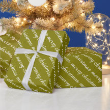 MERRY CHRISTMAS STYLISH MODERN OLIVE COLOUR GIFTS
