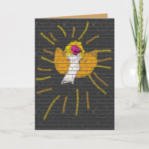 Merry Christmas Sun Moon Angel, Art by Kids :) Holiday Card