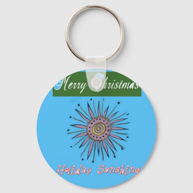Merry Christmas Sunshine Holiday.png Keychain (Front)