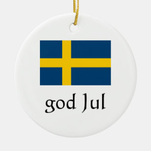 Merry Christmas Swedish Ornament