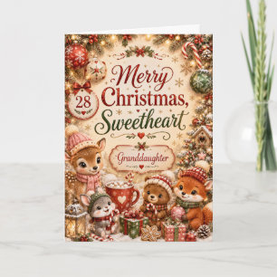 Merry Christmas Sweetheart Granddaughter Card