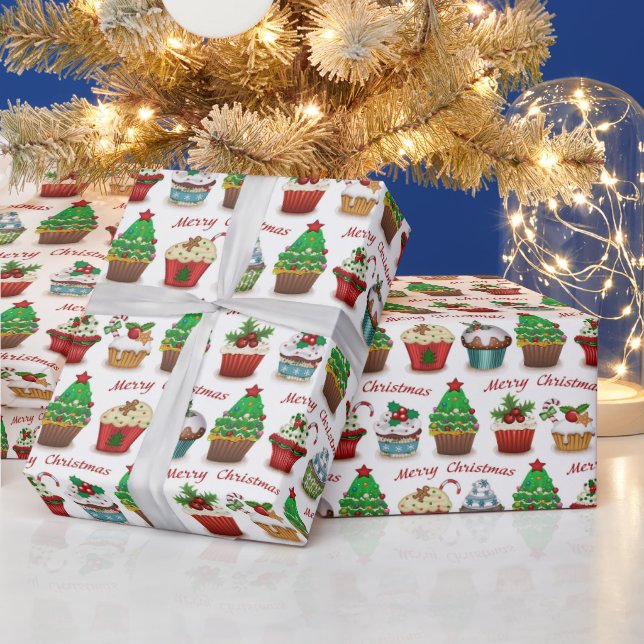 Merry Christmas Sweets Wrapping Paper (Holidays)