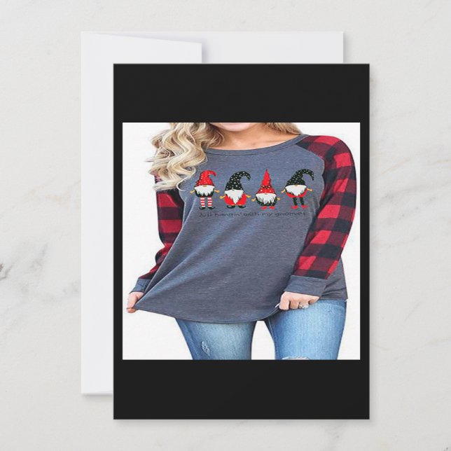 Merry Christmas T Shirt for Women Baseball Long Sl Invitation (Front)