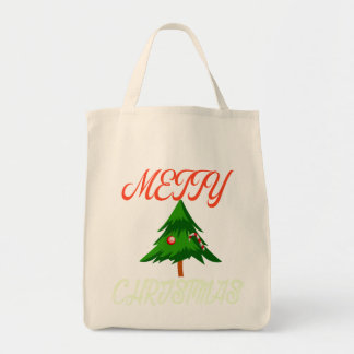 Merry Christmas T-Shirt – Holiday Festive Graphic Tote Bag