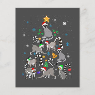 Merry Christmas T-shirt Lemur Christmas Tree Xmas Flyer