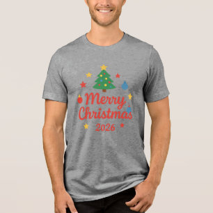 Merry Christmas T-Shirt Tri-Blend Shirt