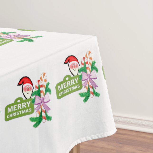 Merry Christmas Tablecloth, Santa Claus  Tablecloth (In Situ)