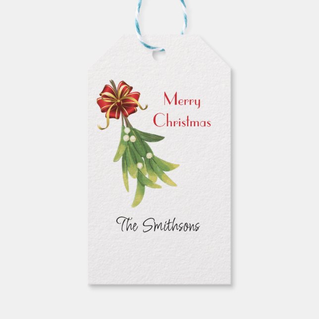 Merry Christmas tag with editable message/name (Back)