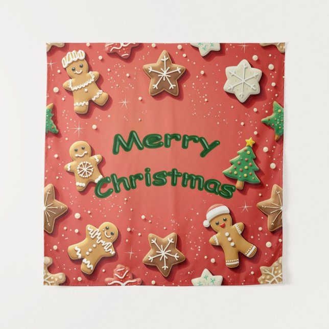 Merry Christmas Tapestry (Front)