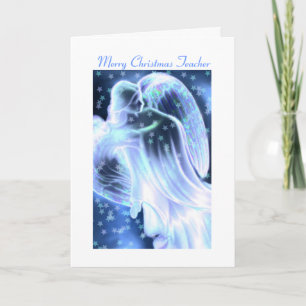 Merry Christmas Teacher - Angel Greeting Card