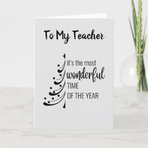 MERRY CHRISTMAS ***TEACHER*** WITH THANKS!! HOLIDAY CARD