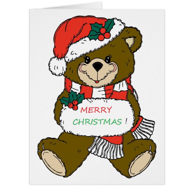 "MERRY CHRISTMAS" TEDDY BEAR (Front)