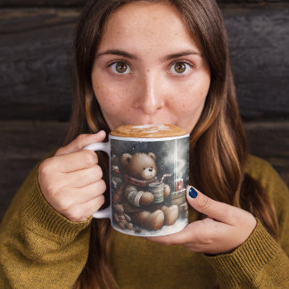 Merry Christmas Teddy Bears Coffee Mug