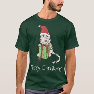 Merry Christmas Tee Funny White Tiger Ugly Christm