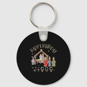 Merry Christmas Tee Uni-christian Family Group Chi Keychain