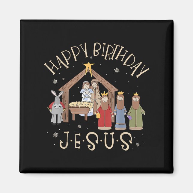 Merry Christmas Tee Uni-christian Family Group Chi Magnet (Front)