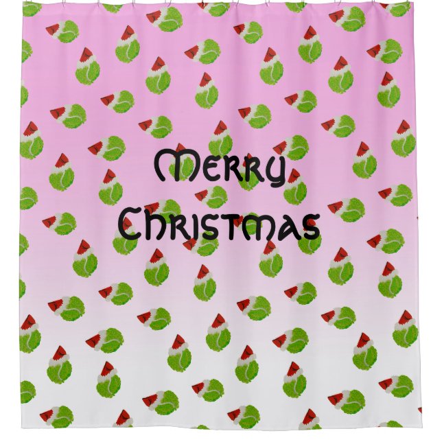 Merry Christmas Tennis Balls with Santa Hats (Front)