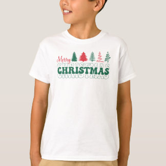 Merry Christmas text, Boys T-Shirt