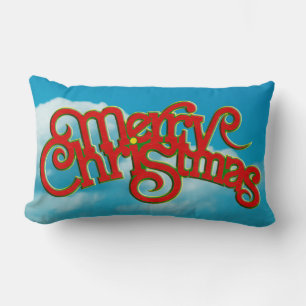 Merry Christmas - text design + your back. & ideas Lumbar Pillow