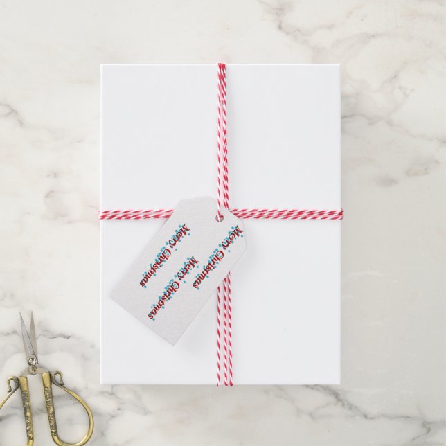 Merry Christmas text on Gift Tags (With Twine)