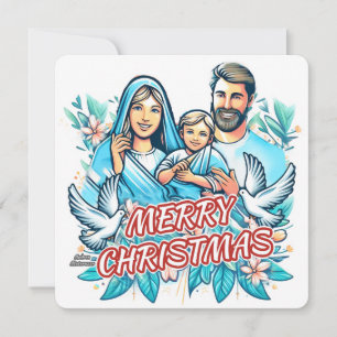 Merry Christmas - The Holy Family - Nativity Holiday Card
