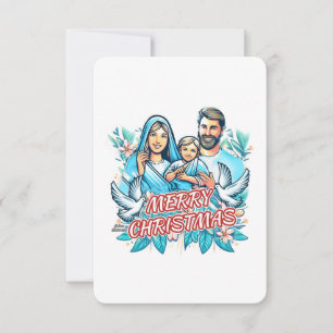 Merry Christmas - The Holy Family - Nativity Invitation