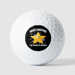 MERRY CHRISTMAS - THE SEASON OF WONDER  Star and S Golf Balls
