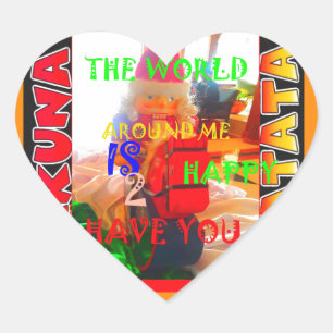 Merry Christmas The world around me is happy to ha Heart Sticker