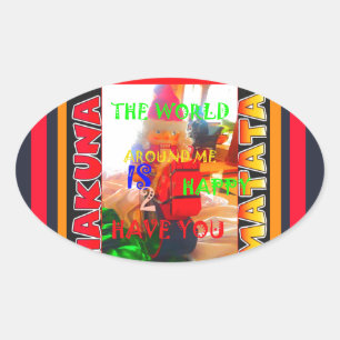 Merry Christmas The world around me is happy to ha Oval Sticker