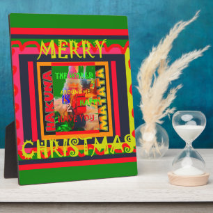 Merry Christmas The world around me is happy to ha Plaque