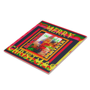 Merry Christmas The world around me is happy to ha Tile