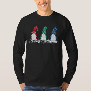 Merry Christmas Three Cute Gnomes Funny Men Women T-Shirt