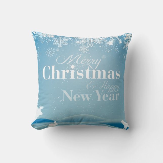 Merry christmas throw pillow (Front)