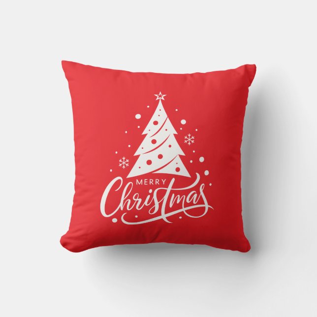 Merry Christmas  Throw Pillow (Front)