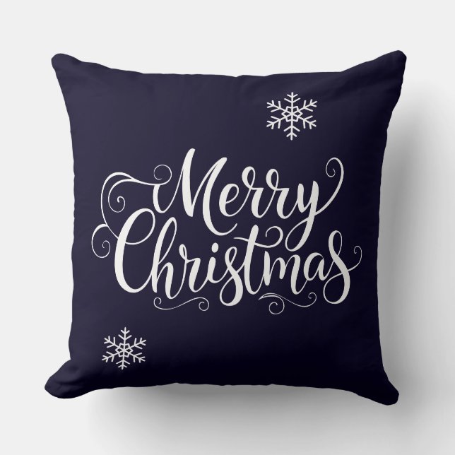 Merry Christmas  Throw Pillow (Front)