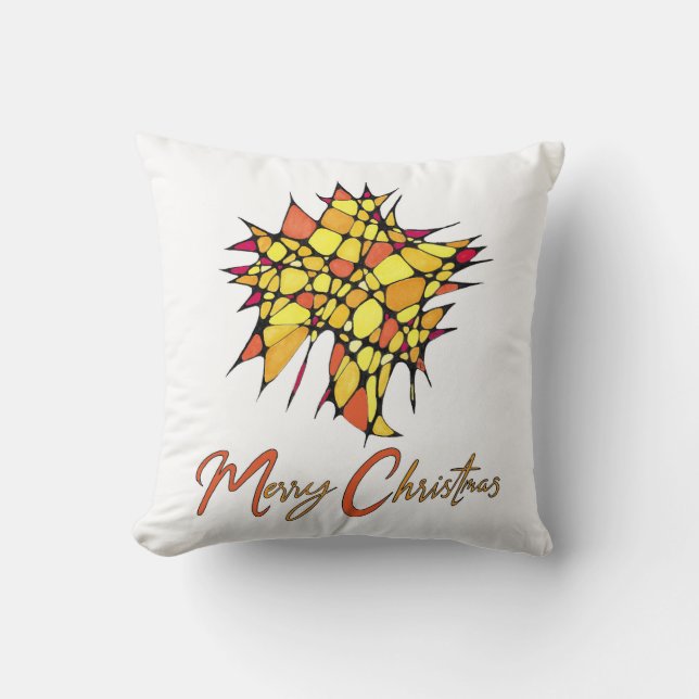 Merry Christmas Throw Pillow (Front)