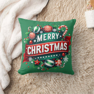 Merry Christmas Throw Pillow