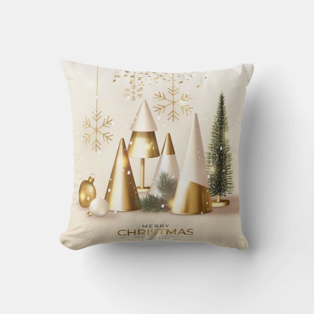 Merry Christmas Throw Pillow (Front)