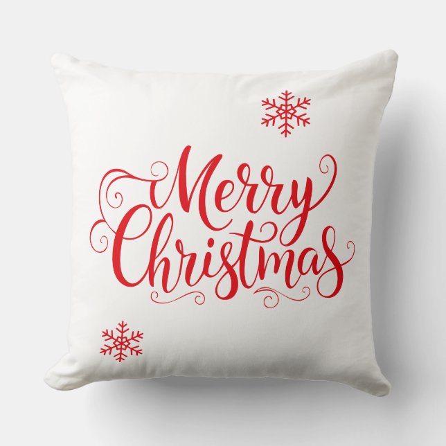 Merry Christmas  Throw Pillow (Front)