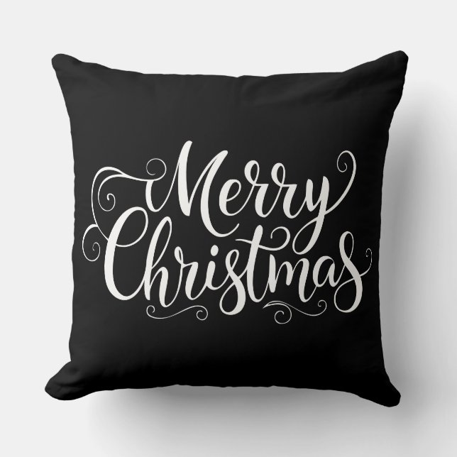 Merry Christmas  Throw Pillow (Front)