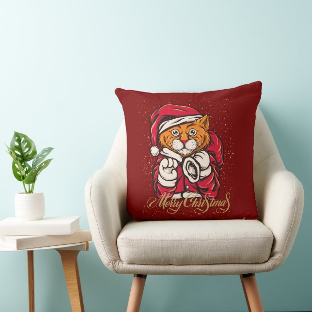 Merry Christmas  Throw Pillow (Chair)