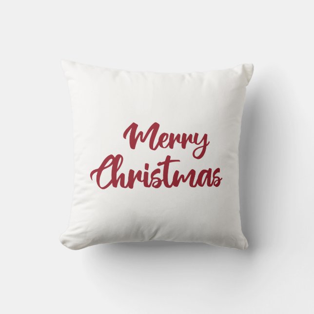 Merry Christmas Throw Pillow (Front)