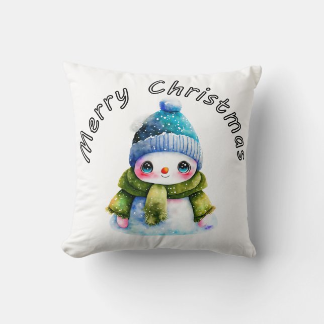 Merry Christmas  Throw Pillow (Front)
