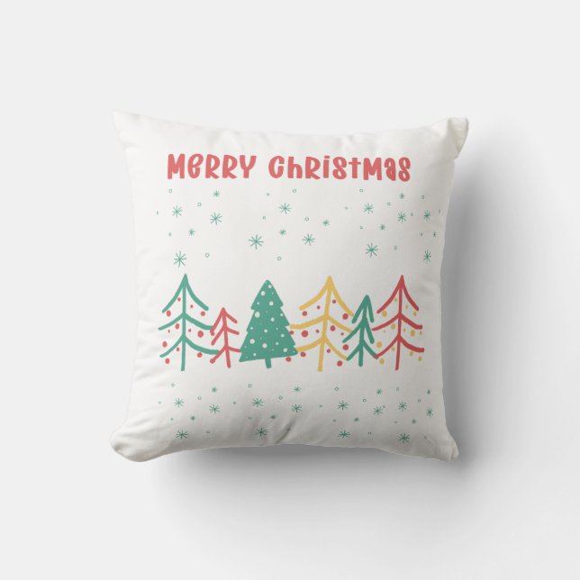 merry christmas throw pillow (Front)