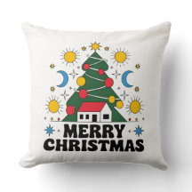 Merry Christmas Throw Pillow: Festive New Model