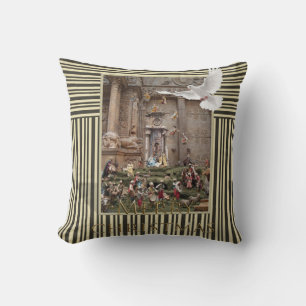 Merry Christmas Throw Pillow, Jesus Throw Pillow