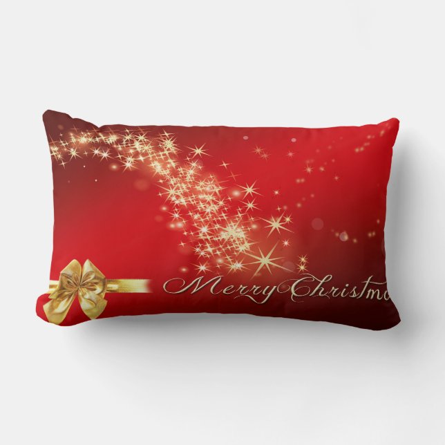 Merry Christmas Throw Pillow Lumbar (Front)