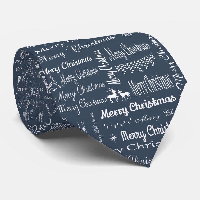 Merry Christmas Tie (Rolled)
