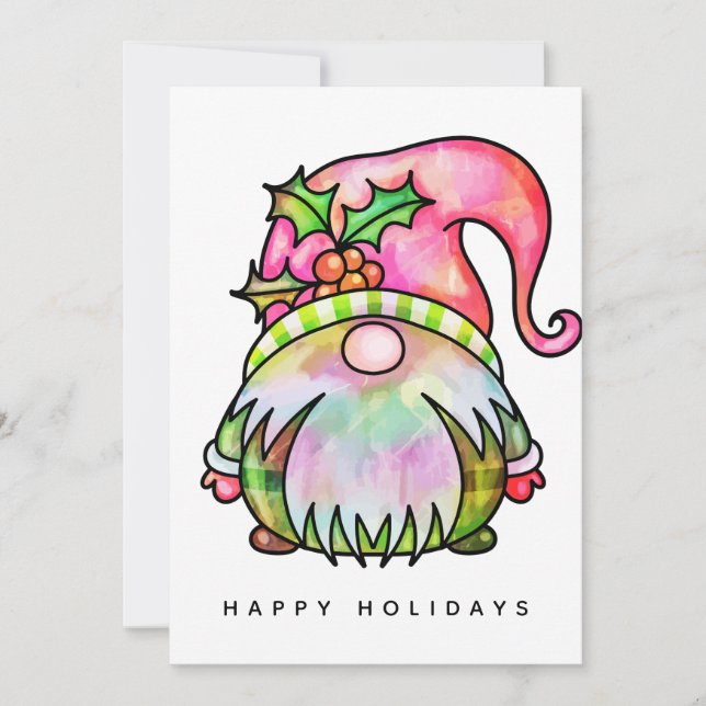 MERRY CHRISTMAS | Tie Dye Hippy Gnome (Front)