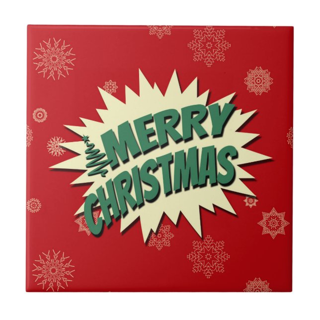 Merry Christmas Tile (Front)